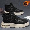 Botas de Neve Sapatos Masculinos 2025 Novo Verão Veludo Engrossado Quente Roupa de Trabalho Sapatos de Algodão Botas de Solado Grosso com Pelo Integrado