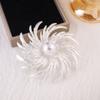 Broche Floral Exagerado de Perlas Vintage Europeo y Americano Lujo Ligero Pin para Traje de Alta Gama Nicho Temperamento Aretes