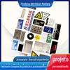 Impressão UV Localizada Aço Mola Aço Inoxidável Sinal Industrial de Aviso de Segurança Rápido Impressão Serigráfica Opcional Impressão por Corrosão
