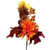 Ramas Simuladas de Hoja de Arce y Bayas Ramo para Jarrón de Halloween Rama Única Rama de Flor de Festival de la Cosecha Decoración de Hoja de Arce de Calabaza de Otoño