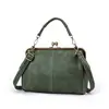 Bolso de Mano Nuevo para Mujer Primavera/Verano, Bolso de Hombro, Bolso Cruzado, Bolso de Pinza de Cuero Mate, Bolso Mensajero Retro Británico