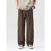 Maple House Moda Masculina / Nova Coleção Primavera/Verão 2026 Estilo Americano Novo Caimento Solto Perna Ligeiramente Larga Finos Calças Casuais