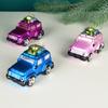Decorações de Natal criativas carro falso mochila escolar câmera pequeno pingente vidro pintado pingente de decoração de árvore de Natal