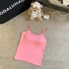 Camisola Chaleco de Color Sólido Simple Versátil Nuevo de Verano para Mujer con Almohadilla en el Pecho para Usar por Dentro o por Fuera Top Delgado Moldeador Espalda Bonita