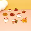 Acessórios para Joias DIY de Natal Desenho Animado Papai Noel Acessórios de Feriado Decoração de Bolsa Pingente de Liga Metálica com Gotejamento de Óleo