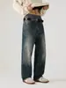 Maple House Roupa Masculina / Coleção Primavera/Outono 2026 Clanfit Jeans Reto Novo Estilo Não Elástico Perna Média Larga Solto para Homens