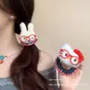 Diadema de Felpa de Conejito Linda y de Moda con Gafas, Pinza Bb de Peluche para Moño o Cola de Caballo, Accesorio para el Cabello de Mujer