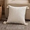 Estilo vintage francés almohada decorativa con borlas florales bordadas muestra de habitación muebles suaves cojín decoración de B&B estilo campestre americano cojín lumbar