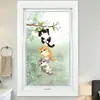 BRUP Lindos y Suaves Tres Gatitos Pegatinas Estáticas para Ventana Gatito de Peluche Balcón Baño Pegatinas para Ventana HS-JD2174C