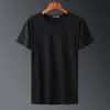 Nova Camiseta de Seda de Leite de Manga Curta para Homens Verão 2025 Tendência de Alta Qualidade Camiseta de Meia Manga de Seda Gelada de Secagem Rápida