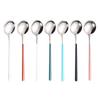 Cuchara coreana de acero inoxidable 304, cuchara de mango largo, cuchara para bibimbap, cuchara para helado, cuchara de postre, acero inoxidable, alto valor de color