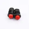 Interruptor Botão de Pressão Autotravante Vermelho Ds-425A Diâmetro do Furo 12mm Dispositivo Botão Momentâneo de 2 Pinos Interruptor de Controle