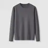 Nueva ropa interior térmica para hombre de importación, camiseta interior blanca de terciopelo cálida, camisa de otoño con forro polar para hombre, camiseta de manga larga con cuello redondo de doble cara