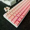Teclas Personalizadas Gradiente Rosa Pêssego PBT Altura Original Conjunto Completo de 133 Teclas Teclado Mecânico Personalizado Teclas