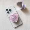Espelho de Bolso Cartoon Kulomi Sanrio Suporte para Celular Espelho de Maquiagem Pintado Suporte Telescópico com Airbag Adesivo para Celular
