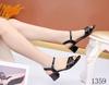Sandalias de Tacón Medio 1359 para Mujer Verano Tacón Grueso Sandalias de Mamá Cómodas Suela Suave Sandalias Medias para Mujeres Jóvenes