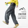 Pantalones de trabajo funcionales para exteriores estilo montaña, pantalones casuales para hombre, corte holgado, impermeables, transpirables, pantalones de senderismo, pantalones largos de talla grande