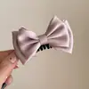 Presilha de Cabelo Estilo Princesa Fugitiva com Atmosfera Elegante, Grampo de Cabelo com Laço, Presilha Banana Fashion para a Parte de Trás da Cabeça e Topo da Cabeça para Mulheres