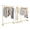 Estante de Exhibición para Tienda de Ropa Piso a Techo Tienda de Ropa para Mujer Colgador Dorado Estante Lateral para Colgar Ropa Estante de Exhibición Nakajima