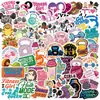60 Piezas de Pegatinas de Graffiti Transfronterizas con Temática de Fitness para Decoración DIY de Teléfonos, Computadoras, Cuadernos Impermeables y Pegatinas de Regalo