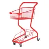Carrinho de Compras Dupla Camada para Supermercado, Carrinho para Shoppings, Lojas de Conveniência, Ktv, Barracas de Rua, Carrinho de Compras Popular Online de Pegar Bonecos Atacado