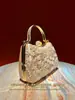 Nuevo bolso de mano exquisito con adornos de diamantes, bolso de noche de nicho, clutch de cadena bordado, bolso cruzado, bolso de mano para mujer