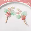 Tocado Hanfu antiguo ramo multicolor DIY tejido a mano con cuentas pasador para el pelo de niños accesorios para el pelo pendientes material venta al por mayor