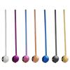 Fabricantes de origen simple acero inoxidable coreano 304 cuchara-pajita creativa transfronteriza titanio chapado mezclador de bebidas pajita