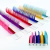Pestañas de Colores Mixtas Pelo Redondo Color Fluorescente Color Niebla Maquillaje de Escenario Flor Manual Pestañas de Injerto Único Múltiple