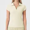Top Deportivo Caijue para Mujer Cuello en V Polo de Secado Rápido Sensación Fresca Camiseta de Manga Corta con Cuello Polo Ropa para Golf Bádminton Tenis