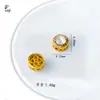 Accesorios de Joyería DIY de Cubos de Azúcar Coloridos, Estilo Antiguo Oro Arena Incrustado con Circonita, Agujero Pasante Cobre Dorado Chapado Diseños Geométricos, Múltiples Opciones Disponibles