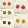 Aretes de Resina de Frutas Coloridos Aretes de Durazno Dulce Fresco No Alérgicos Aretes de Fresa Lindos Sin Agujeros en las Orejas
