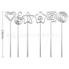 Portatarjetas de Negocios Redondo con Forma de Corazón y Estrella, de 1.5 mm de Grosor, Dorado, Portanotas, Portatarjetas, Inserto para Flores de Jardinería