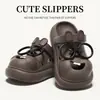 Sapatos em Formato de Buraco de Coelho com Olhos para Mulheres, Novo Modelo 2026, Para Uso Externo no Verão, Antiderrapantes, Resistentes a Odores, Pantufas Fofas de Desenho Animado para Casa para Mulheres