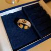 Zircon Letra H Anel Feminino Verão Dourado Aberto Anel de Dedo Moda Personalizado All-match Light Luxury High-end Namorada Estilo