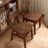 Silla de Comedor con Respaldo de Madera Maciza, Silla Simple para Mesa de Comedor del Hogar, Silla Minimalista para Escritorio, Silla para Sala de Té de Estudio, Silla Pequeña, Silla Mariposa