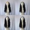 Combo de Peluca con Diadema Tendencia en Tiktok para Mujeres, Fibra Sintética de Alta Temperatura, Peluca Media Larga Rizada Onda de Agua, Al por Mayor en Stock