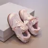 Zapatos para niñas, zapatillas deportivas infantiles, nuevo estilo primavera y otoño 2026, moda para niñas pequeñas, zapatos de princesa, malla transpirable, zapatos Argan
