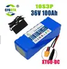 Paquete de baterías 18650 de 36V100Ah con BMS incorporado, batería para scooter de 250W-500W, cargador de 42V2A