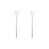 Versión Coreana Pendientes Blancos con Forma de Corazón Estilo Hada Dulce para Mujer Plata Pura S999 Minimalista Lindos Versátiles Elegantes Pendientes de Plata Pura
