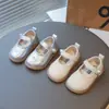 Sapatos Infantis de Couro Meninas Sapatos de Princesa 2026 Primavera Novo Estilo Meninas Superfície de Couro Sapatos Individuais da Moda Sapatos Individuais de Performance para Crianças Pequenas