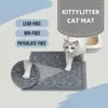 Tapete para Caixa de Areia de Gato, Grosso e Durável, Impermeável, Lavável, Base Antiderrapante, Protege as Patas do Gatinho, Fácil de Limpar, Tapete Armadilha para Gatos