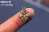 Linternas de Palacio de Plata Miao de Cobre Estilo Antiguo, Grullas, Orquídeas, Bambú, Mariposas y Colgantes de Flores para Broches de Qipao DIY