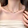 Colar de Pérola Francesa Novo para Mulheres, Nicho de Luxo Leve, Corrente Clavicular de Alta Qualidade, Temperamento Retrô, Acessórios Modernos e Versáteis