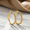 Brincos Grandes de Ouro 18K com Zircônia Micro-Incrustada Joias Versáteis de Luxo Leve Círculo Europeu e Americano Brincos Exagerados Transfronteiriços