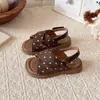 Zapatos de Verano para Niños de Lunares Versátiles Sandalias de Tira Cruzada para Niños Sandalias Romanas Birkenstock de Punta Cerrada para Niñas Zapatos de Playa para Bebés
