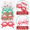 Gafas Navideñas Transfronterizas para Adultos y Niños, Regalos de Navidad, Tela Estampada en Oro, Caja de Regalo de Árbol de Navidad, Monturas de Gafas para Fiesta