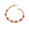 Pulseira de coração inspirada em dopamina para mulheres, delicada e doce, com design de coração vermelho, perfeita como presente para sua namorada ou melhor amiga; joias por atacado