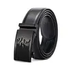 Cinturón de Cuero Personalizado para Hombre de Cuero Genuino Hebilla Automática Cinturón de Cintura de Piel de Vaca Logo Impreso a Color Regalo de Negocios Hebilla de Trinquete Cinturón de Cuero de Primera Capa para Hombre