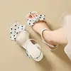 Sandalias Populares de Una Tira Estilo Francés para Mujer, Nuevos Zapatos de Verano 2026 para Mujer, Calzado para Exteriores, Tacón Grueso, Lazo, Sandalias Cómodas